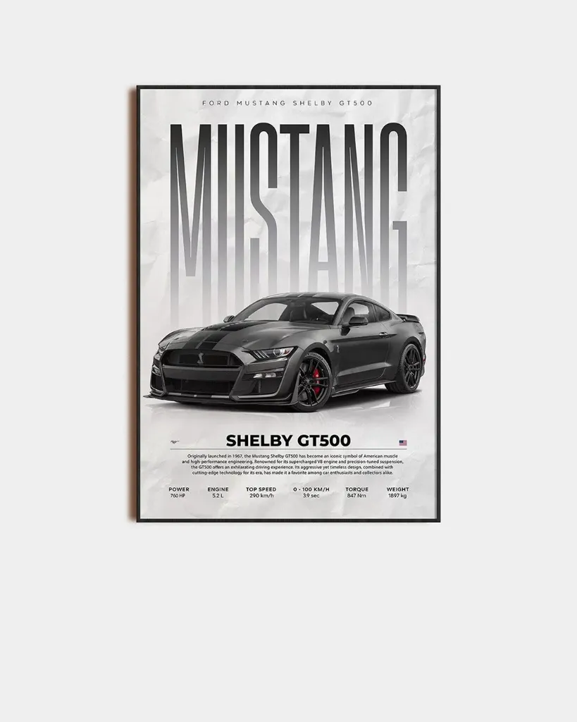 MUSTANG ACRYLIC PLAQUE 