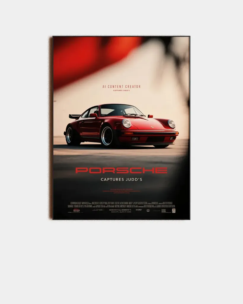 PORSCHE RETRO PLAQUE