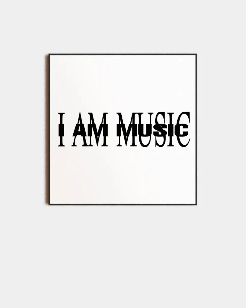 I AM MUSIC ACRYLIC PLAQUE (8 X 8 (inches))